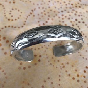 Sterling Silver Navaho Cuff Bracelet
